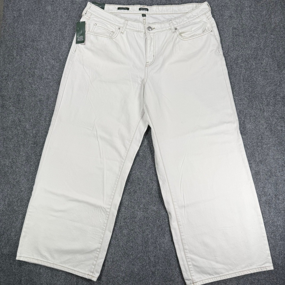Wild Fable Women's 17 White Low Rise Baggy Rigid Denim Jeans NWT